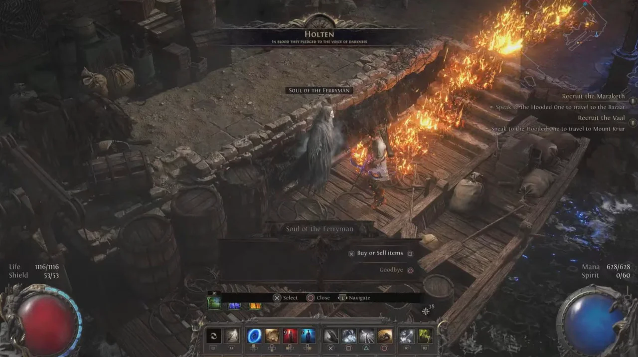 Паромщик на лодке