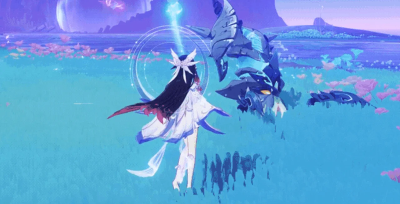 Местами игра за Коломбину напоминает анимации Яэ Мико.