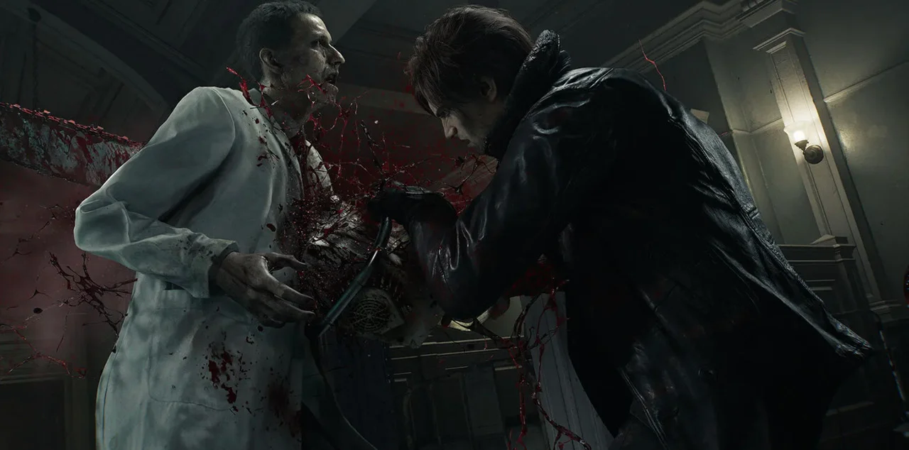 Леон уничтожает зомби бензопилой в Resident Evil Requiem.