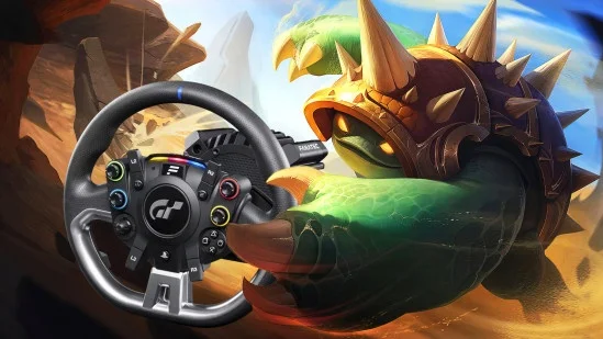 Ютубер запустил League of Legends с рулём от гоночного симулятора