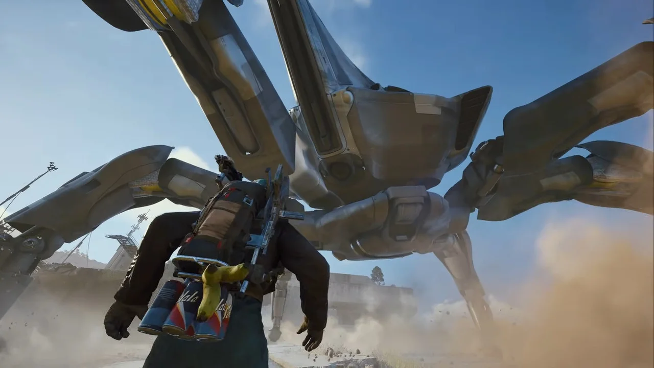 Игрок зашел в спину Матриарху из ARC Raiders.