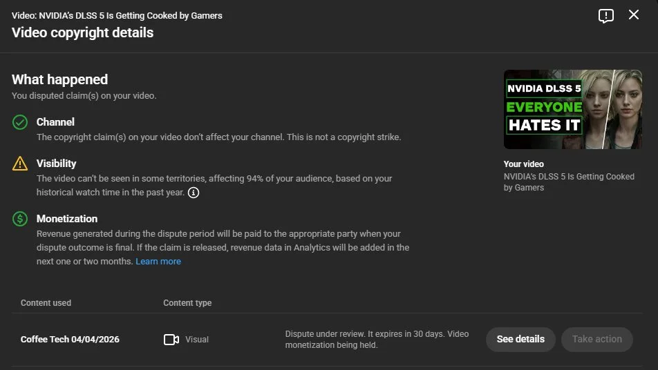 Объяснение блокировки на YouTube